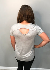 Heather Grey Open-Back Tee